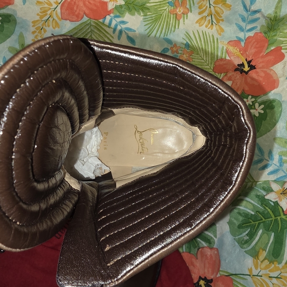 Christian Louboutin Women's Brown Leather Boots Size 42 11 - Picture 9 of 16